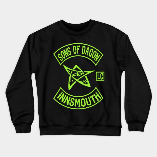 Sons of Dagon Motorcycle Club - Innsmouth Chapter Crewneck Sweatshirt by Talesbybob